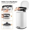8 Gallon Trash Can, Square Fingerprint-Proof Foot Pedal Garbage Can with Soft-Close Lid for Kitchen Bathroom Home Office, NO Inner Bucket - 4 of 4