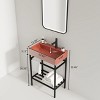 NicBex Bathroom Vanity with Basin,Bathroom Sink Vanity with Open Metal Leg and Shelves,24 inch Bathroom Sink Cabinet for Bathroom - 3 of 4