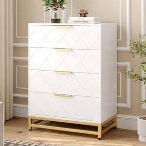 Zstar Modern 4 Drawer Dresser for Closet Hallway, Living Room - 1 of 4
