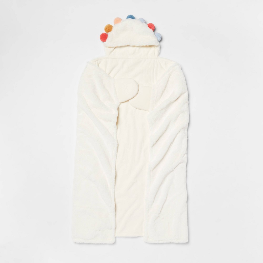 Pom Kids' Hooded Blanket Cream - Pillowfort™ 