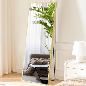 64"x21" Arched Full Length Mirror, Standing or Leaning Full Body Mirror with Aluminum Alloy Thin Frame. - 1 of 4