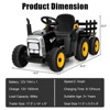 Infans 12V Kids Ride On Tractor w/ Trailer, Battery Powered Electric Toy Car, 3-Gear-Shift Ground Loader Ride On w/ 2.4G Remote Control, LED Lights - 2 of 4