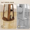 Floor-Standing Jewelry Cabinet With 360¡ã Swivel Mirror And LED Lighting For Organized Accessory Storage - 4 of 4