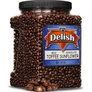 Milk Chocolate Toffee Coated Sunflower by It's Delish, 54 OZ Jumbo Container - 1 of 4