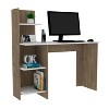 NicBex Home Office Desk 47.2" W Modern Writing Desk with 4-Layer Open Storage Bookshelves and Wooden Frame for Office, Study, Living Room - 2 of 4