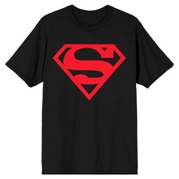Superman Superboy Logo Men's Black Big & Tall T-shirt