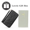 Women’s Large Capacity Wallet, Double Zip Leather RFID Blocking Card & Phone Holder Wristlet – Stylish & Functional for Everyday Use - 2 of 4