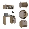 PAGED Modern Computer Desk Versatile Home Office Desk with Six Shelves, Writing Desk for Living Room, Home Office - 3 of 4