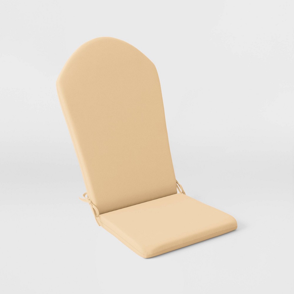 Photos - Pillow 46"x21.5" Outdoor Adirondack Chair Cushion Tan - Room Essentials™: Water-R