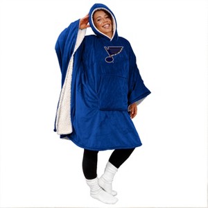 NHL St. Louis Blues Color Bloncho with Logo Patch Throw Blanket - 1 of 1