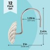Juvale 12 Pack Beach Shower Curtain Hooks, Decorative Ocean Themed Design with Seahorses, Starfish, and Seashells - 4 of 4