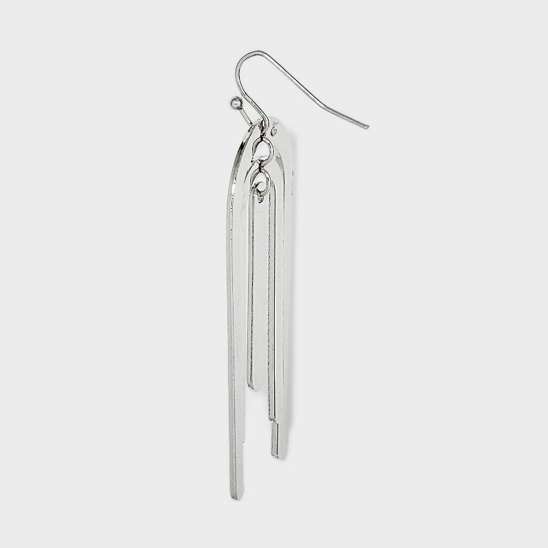 U Shaped Bar Drop Earrings - Universal Thread&#8482; Silver, 4 of 5