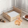 VisioGear Elevated Pet Bed with Protective Rails and Headboards, Pet Bed for Cat, Natural, 21"*18"*20" - 4 of 4