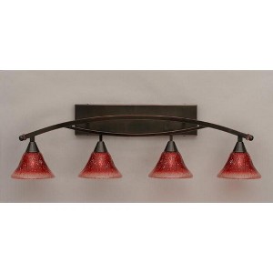 Toltec Lighting Bow 4 - Light Vanity in  Black Copper - 1 of 1