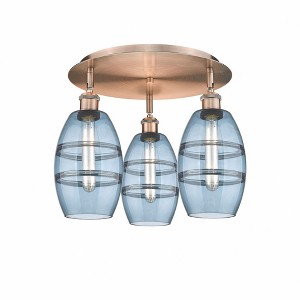 Vaz - 3 Light Flush Mount In Industrial Style-9.13 Inches Tall and 17.63 Inches Wide - 1 of 1