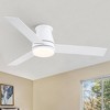 YUHAO 48 in. Indoor Modern Contemporary Plywood Blades Reversible DC Motor Low Profile Ceiling Fan with Light and Remote Control - 2 of 4