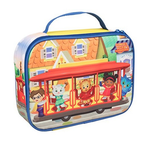 Daniel Tiger's neighborhood- Insulated Durable Lunch Bag Tote for Kids, Reusable Heavy Duty Lunch Box W Handle and Mesh Pocket for Back to School
