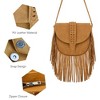 Crossbody Bag for Women, PU Leather Small Tassel Shoulder Purse - 3 of 4