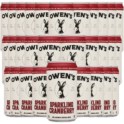 Owen’s Craft Mixers Sparkling Cranberry 30 Pack Handcrafted In The Usa ...