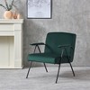 Infurnic Accent Chairs, Cozy Arm Chair with Soft Cushion and Solid Legs for Living Room, Bedroom, Reading, Reception, Green, 26.6"*28"*30.71" - 2 of 4