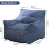 Hooseng Bean Bag Chair with Filler, Big Floor Sofa with Tufted Soft Armrests & Side Pocket, Premium Lazy Sofa for Adults, Living room, Bedroom, Dorm - 2 of 4