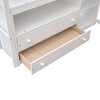 MAYEERTY Full Size Loft Bed with Desk and Shelves,Two Built-in Drawers,White - 3 of 4
