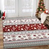 Christmas Vintage Washable Area Rugs, Large Rug Non-Slip Soft Low Pile Non-Shedding Indoor Holiday Decor Carpet for Living Room Bedroom - 4 of 4