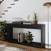 60" Farmhouse Console Table with Storage Drawers, Entryway Table with Open Shelf, Modern Sofa Table for Hallway, Living Room–The Pop Home - 3 of 4
