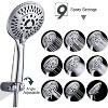 BRIGHT SHOWERS Shower Faucet Set with Valve Trim Kit, Double Handle, Rain Shower Head & 9-Setting Handheld Spray Combo, Valve Included, Brushed Nickel - 3 of 4