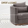 32"W Accent Chair 360 Degree Swivel Chair Barrel Chair Leisure Arm Chair, Chenille Upholstery, No Assembly Required, Beige/Gray/Brown/Black-ModernLuxe - 3 of 4