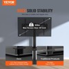 INFURNIC TV Stands and Consoles Mobile TV Stand with Swivel Mount, Height Adjustable Floor TV Stand for Living Room, Natural, 29.13"*17.13"*4.13" - 2 of 4