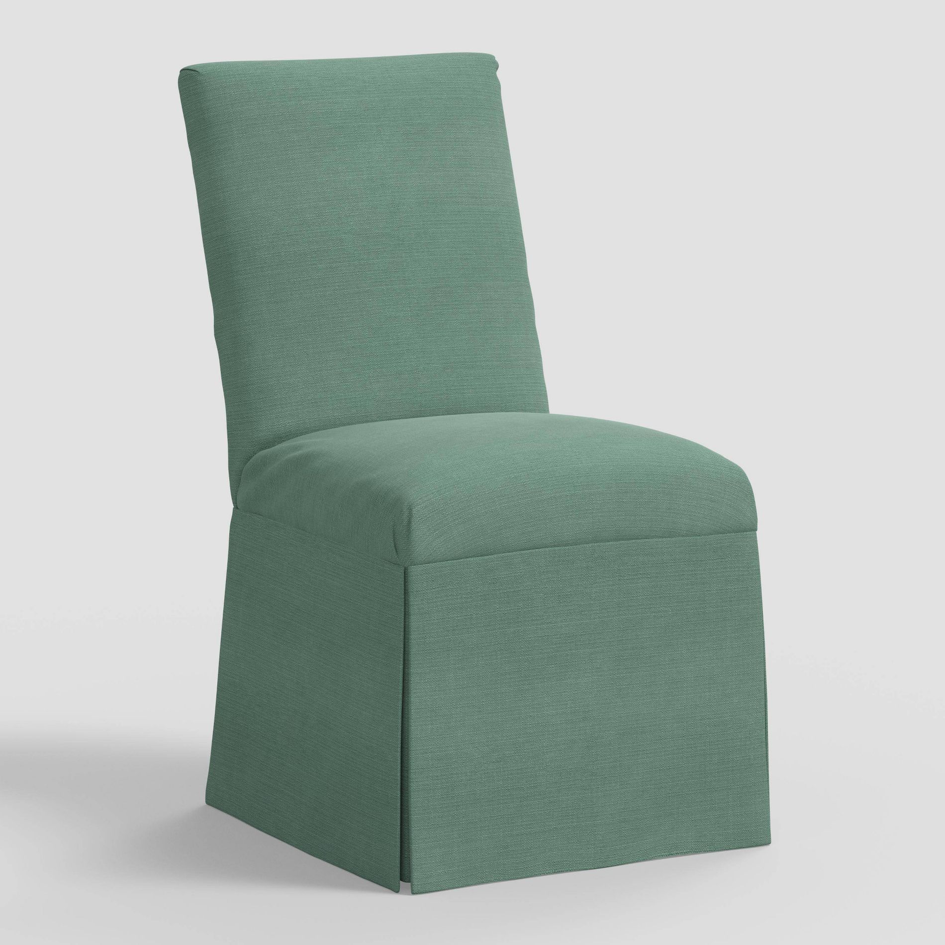 Samy Skirted Slipcover Dining Chair in Linen Seaglass - Threshold™