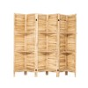 CENGHU 5.6FT Room Divider 6 Panel Wood Room Divider with Shelves, Room Dividers and Folding Privacy Screens for Home& Office, Wood - 2 of 4