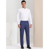 INSPIRE CHIC Men's Casual Flat Front Stretch Business Plaid Pattern Pants - 3 of 4