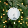Northlight Arctic Fox Porcelain Disc Christmas Ornament - 4" - Silvery Blue - 2 of 4