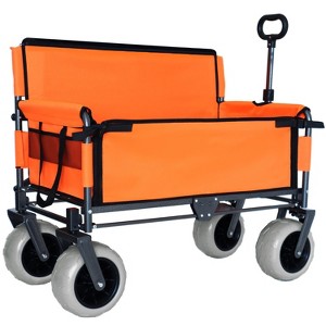 Hrinhom 40.9"W 3-in-1 Utility Cart,Folding Wagon with All-Terrain Wheels - 1 of 4