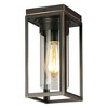 EGLO 1-Light Walker Hill Outdoor Flush Mount Oil Rubbed Bronze: Semi-Flush, UL Listed, Adjustable Head Tilt, Glass Shade, Steel Body - 2 of 4