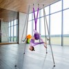 VEVOR Aerial Yoga Frame & Yoga Hammock, 9.67 ft Height Yoga Swing Stand Comes with 13.1 Yards Aerial Hammock, Max 551.15 lbs Load Capacity, Purple - 2 of 4