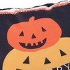 TopComfy Support Pillow Halloween Pumpkin Pillow with Jack O Lantern Design for Seasonal Decor, Black and Orange, 3.35"*3.35"*3.9" - 2 of 4
