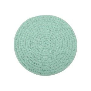 Unique Bargains Trivet Round Rope Woven Mat Cotton Non-woven Fabric 8.66"x8.66"x0.31" - 1 of 3
