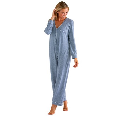 Softies Women's Long Sleeve Sleeper with Contrast Piping