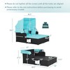 Tangkula Patio Hand-Woven PE Wicker Daybed Outdoor Loveseat Sofa Set w/ Turquoise Cushions - 4 of 4