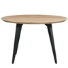 LeisureMod Ravenna Modern Round Wood 47" Dining Table with Metal Legs - Sleek Design, Perfect for Dining Rooms - 3 of 4