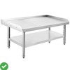Commercial Stainless Steel Equipment Stand - 48"x30"x24" with 1000Lb Top Shelf & Adjustable Legs - 2 of 4