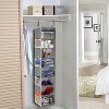 Attop Large-Sized Hanging Shoe Organizer 8-Shelf, Hanging Closet Organizer with 8 Side Pockets for Storage Shoes Clothes 9" W × 11.8" D, Grey - 2 of 4