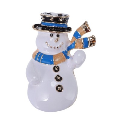 Unique Bargains Christmas Brooches Christmas Pin Alloy Wax Dripping White 2.13"x1.38" 1 Pc