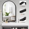 FURNIinspire Full Length Mirrors Arched Makeup Mirror Bathroom Vanity Mirror Wall Mounted Mirror Home Decor for Entryway, Black, 30"*40" - 2 of 4