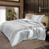 PiccoCasa 3 Pcs Soft Smooth Silky Breathable Duvet Cover Set 1 Quilt Cover, 1 Pillowcase, 1 Fitted Sheet - 3 of 4