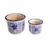 Sagebrook Home 2pc Chinoiserie Ceramic Planter Pots: Hand-Painted, Rust-Resistant, No Drainage Hole - 4 of 4