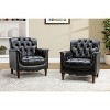 Set of 2 Enrique Genuine Leather Armchair with Turned Legs| ART OF LIVING DESIGNS - 2 of 4